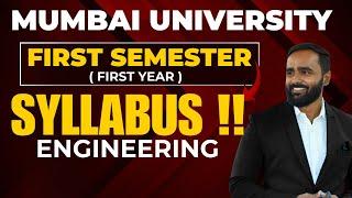 MUMBAI UNIVERSITY| FIRST SEMESTER SYLLABUS |ENGINEERING|@pradeepgiriacademy