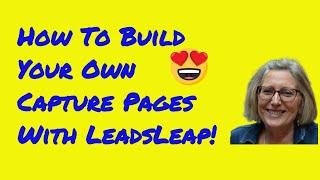 LeadsLeap PageBuilder. Easily Make Splash Pages, Capture Pages,  or Bridge Pages For Free!
