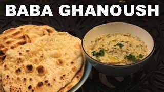 Baba ghanoush with crispy grilled flatbread