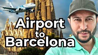 Barcelona Airport to City Centre Metro / Train  Public Transport. 2024 Prices