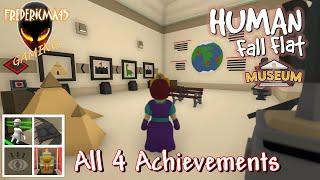 Human Fall Flat MUSEUM Level - Full Walkthrough - All 4 Achievements / Trophies | Free Level