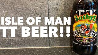 Official Isle Of Man TT Beer!! Bushy's Premium Manx Ale , Bushy's Brewery