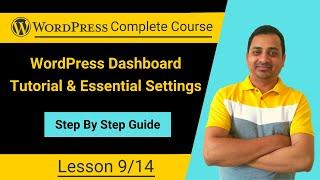 How To Start A Blog On WordPress (Lesson 9): WordPress Dashboard & Settings | Full Course in Hindi