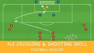 This is an EASY 3v2 Crossing Drill | Football/Soccer