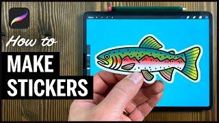 How to make STICKERS (Procreate) - Full Process