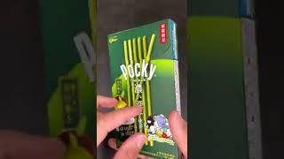 Trying a Japanese Green Tea Snack - Pocky #shorts