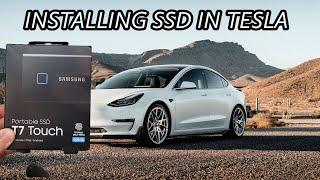 #tesla #samsung How to install Samsung T7  SSD on Tesla Model Y