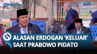 TERNYATA INI ALASAN Presiden Erdogan KELUAR saat Prabowo Pidato Bela Palestina di KTT D-8 Mesir