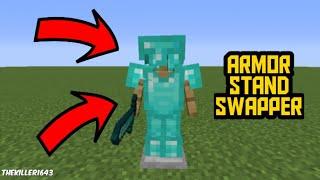 Minecraft Tutorial:How to build a Armor stand swapper in Minecraft!!!