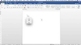 Using Dictation in Microsoft Word for Mac
