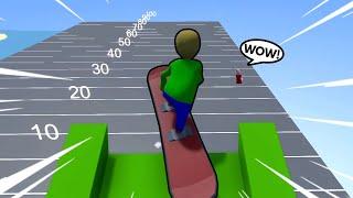 BALDI AND PIGGY SNOWBOARD JUMPING COMPETITION in HUMAN FALL FLAT