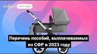 Перечень пособий, выплачиваемых из СФР в 2023 году