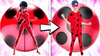 LANKYBOX REACTS TO MIRACULOUS LADYBUG TRANSFORMATIONS!? (CRAZY LANKYBOX TRANSFORMATIONS)