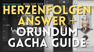 Herzenfolgen Answer Sheet & Orundum Gacha Easiest Guide! 4.25 Anniversary Event【 Arknights】