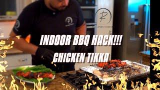 HOW TO MAKE PERFECT CHICKEN TIKKA INDOORS ON A CHARCOAL SMOKELESS BARBECUE IN THE KITCHEN | BBQ HACK