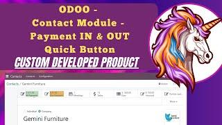 Odoo | Contact Module Payment IN & OUT Quick Button | Custom App  #odoo