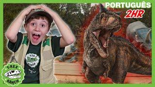 Dinossauros gigantes no Dinosaur World! | 2 HORA de Parque do T-REX | Vídeos de Dinossauros