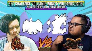 SET CHALLENGE VOLCANIC WING & CAPE! YG KALAH CORET JIDAT DI LIVESTREAM! GROWTOPIA FT.@GameNyantuy