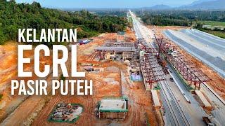 Pemasangan Rail track ECRL Pasir Puteh, Kelantan | East Coast Rail Link (ECRL)