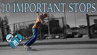 HOW TO STOP ON A SKATEBOARD, All Ability Levels, Run Outs, Power slides, Bails, Pro Tips, Safety 