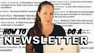 How to Write & Send a Newsletter: how to start, what to share, when, & why they're so important
