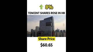 Tencent shares up 8% in HK#Shorts