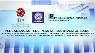 PENCANANGAN 1200 INVESTOR SAHAM | BEI - UBSI - PHILLIP SEKURITAS INDONESIA