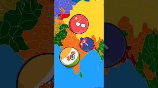 China attack Nepal but India save Nepal  #countryballs #mapper