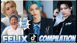 First time ever reaction to stray kids Felix TikTok compilation damn i was not expecting that 