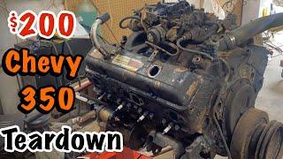 Budget Small Block Chevy 350 Engine Pull and Teardown! (The Bankrupt 350 Build)