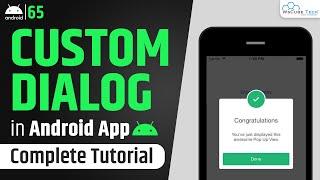 Create Custom Dialog in Android Studio | Android Dialog Tutorial