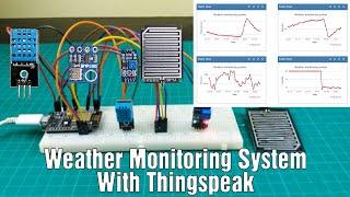 How to make an IoT based weather monitoring system using Nodemcu and Thingspeak | ESP8266 project