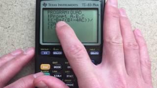 How to Program a Quadratic Solver for TI-83/84