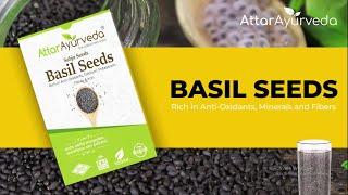 Attar Ayurveda Sabja Basil Seeds - (Reduces Body Heat)