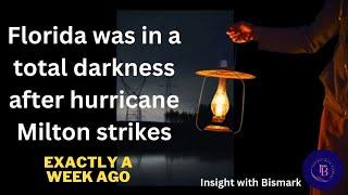 Florida experienced total darkness after hurricane Milton strikes. #hurricanemilton #poweroutage