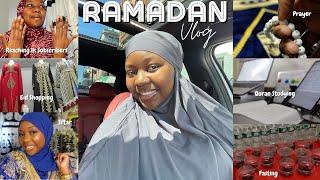 RAMADAN VLOG: Fasting while Working, Eid Shopping, Quran Studying, Prayer + more | Amina Bands