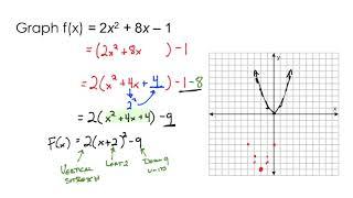 Converting Standard to Vertex Form (and Graphing)