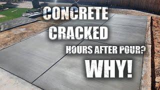 Concrete Driveway and Patio cracked hours after the pour.