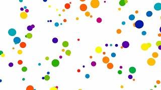 Randomly Moving Colorful Polka Dots Pattern of Flying Circle Shapes 4K VJ Loop Motion Background