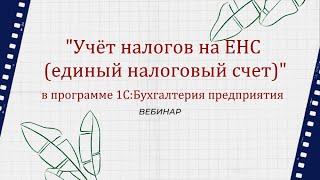 Учет налогов на ЕНС в программе 1С:Бухгалтерия.