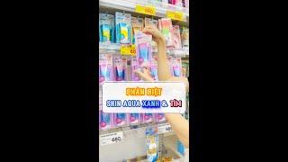 DA DẦU MỤN - Kem chống nắng Skin Aqua xanh hay tím là phù hợp nhất