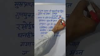 एक मिनट में तत्पुरुष समास #हिंदी #तत्पुरुष_समास