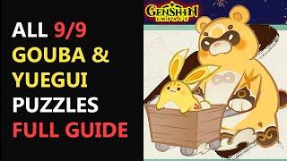 All 9 Gouba & Yuegui Puzzle Challenges All Days Full Guide Genshin Impact Lantern Rite 2024