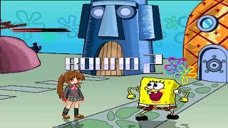 NICK54222 MUGEN: Rin Natsume (me) VS SpongeBob SquarePants