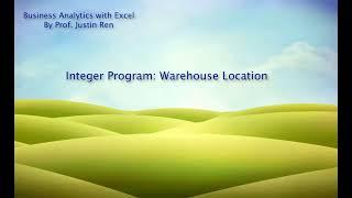 Excel optimization trick - Use 0-1 binary variables smartly to solve a location problem