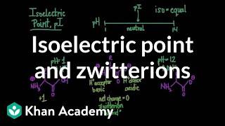 Isoelectric point and zwitterions | Chemical processes | MCAT | Khan Academy