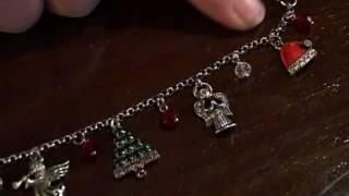 Crystal Christmas Charm Bracelet