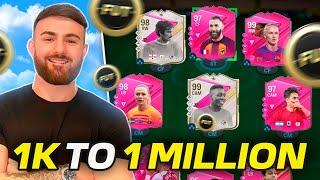 EASIEST way to go from 1k To 1 MILLION coins in EAFC 24! (How To Make 1 MILL EASY in FC 24) *GUIDE*