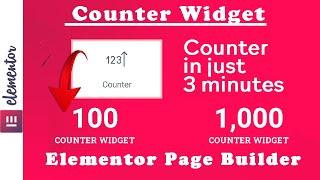 How to add Counter widget in Elementor