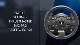 ASSETTO CORSA WHEEL SETTINGS THRUSTMASTER TMX PRO